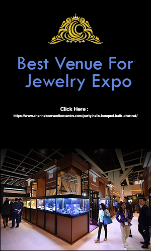 Customers visiting the jewelry expo being conducted at one of the best venues in Chennai.