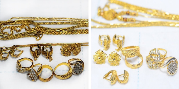 Transformation Of Gold Jewelry From Old To New - After Cleaning.
