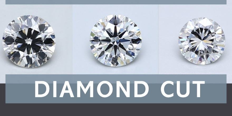 Three Types Of Diamond Cuts Isolated On A White Background.