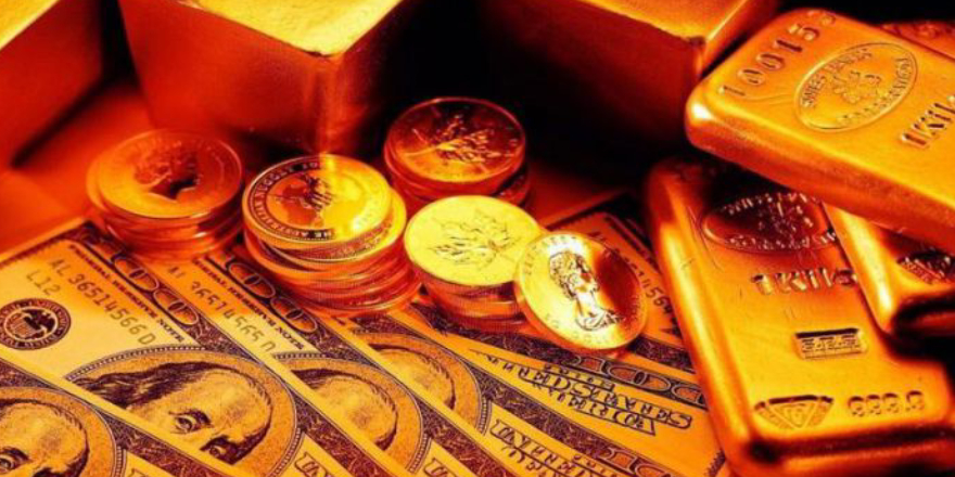 Visual Representing The Various Collection Of Currencies On Display With Gold Biscuit.